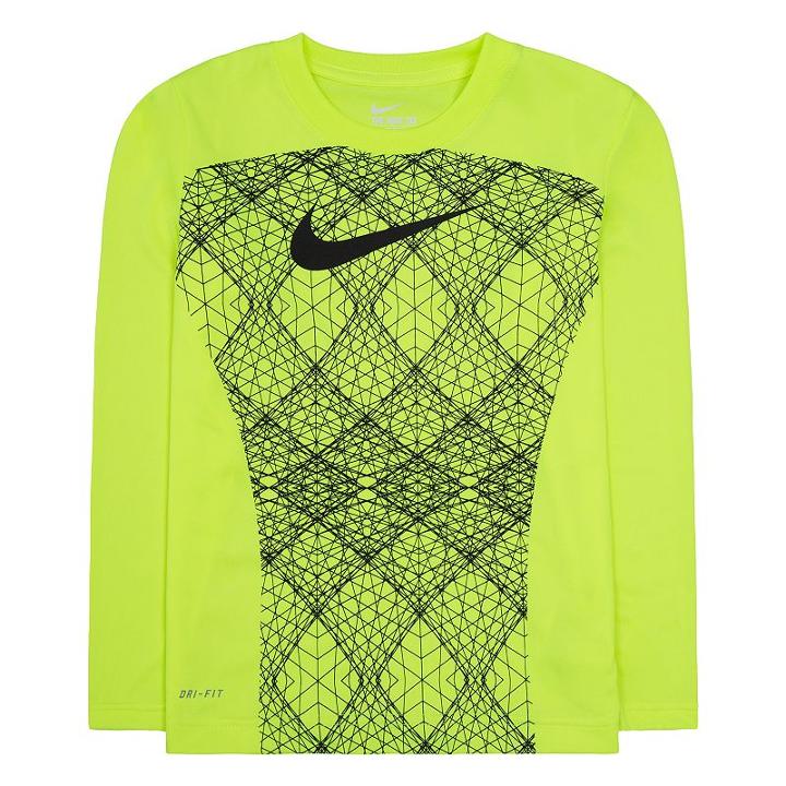 Boys 4-7 Nike Dri-fit Geometric Raglan Tee, Boy's, Size: 6, Lt Yellow