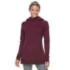 Women's Tek Gear&reg; Hooded Fleece Tunic, Size: Medium, Drk Purple