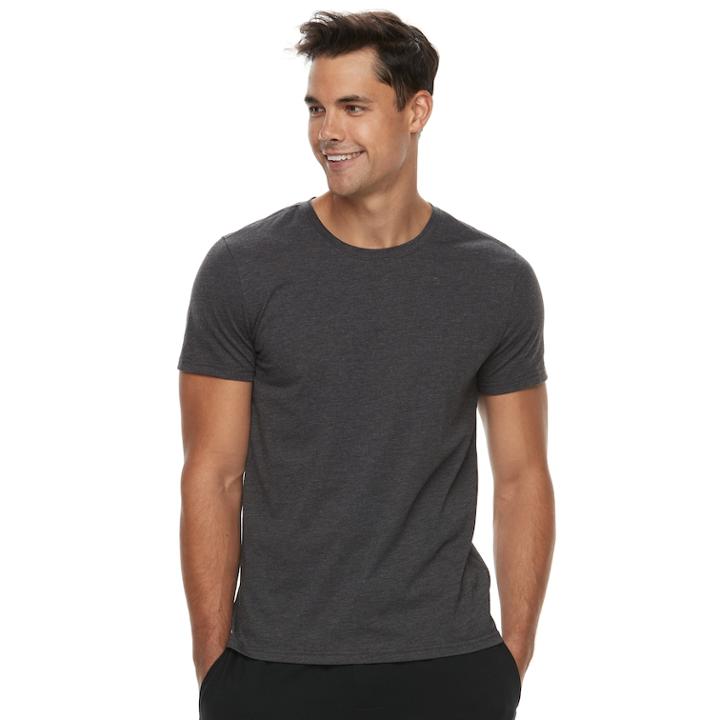 Men's Apt. 9&reg; Premier Flex Slim-fit Crewneck Sleep Shirt, Size: Large, Grey