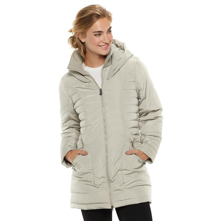Women's Zeroxposur Jeanine Hooded Heavyweight Jacket, Size: Large, Beige (champagne)