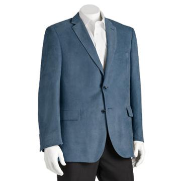 Men's Jean-paul Germain Classic-fit Microsuede Blazer, Size: 56 Long, Blue
