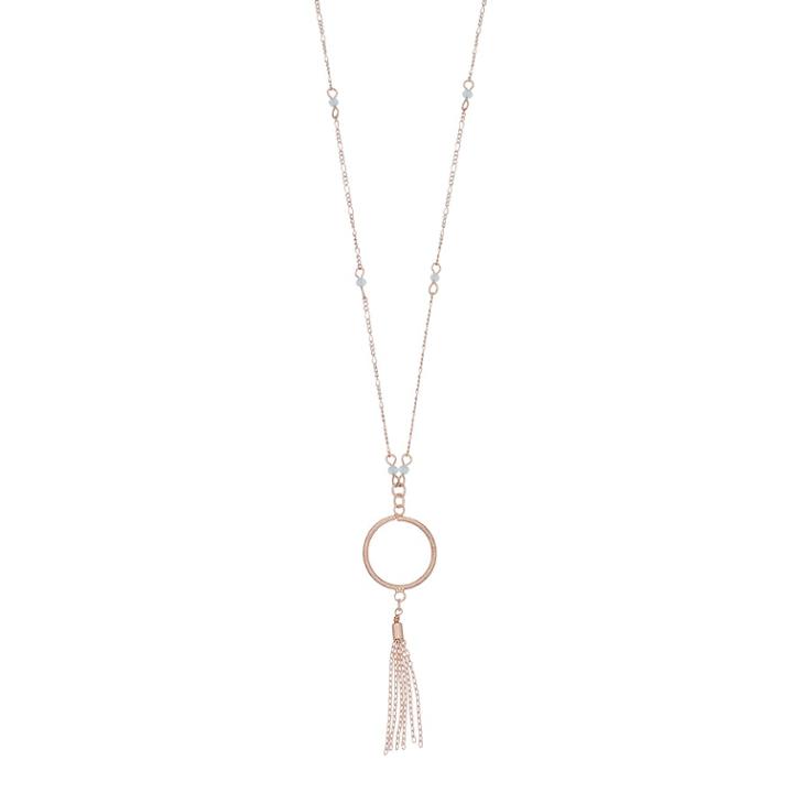 Lc Lauren Conrad Circle & Tassel Pendant Necklace, Women's, Blue