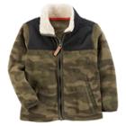 Boys 4-7 Carter's Sherpa-lined Camouflage Fleece Jacket, Size: 4, Print