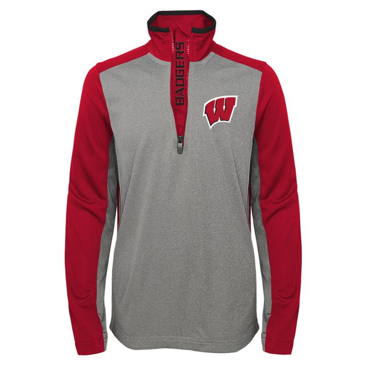 Boys 8-20 Wisconsin Badgers Matrix Pullover, Size: Xl 18-20, Grey