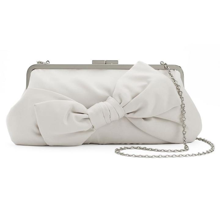 Lenore By La Regale Bow Clutch, Women's, Grey Other