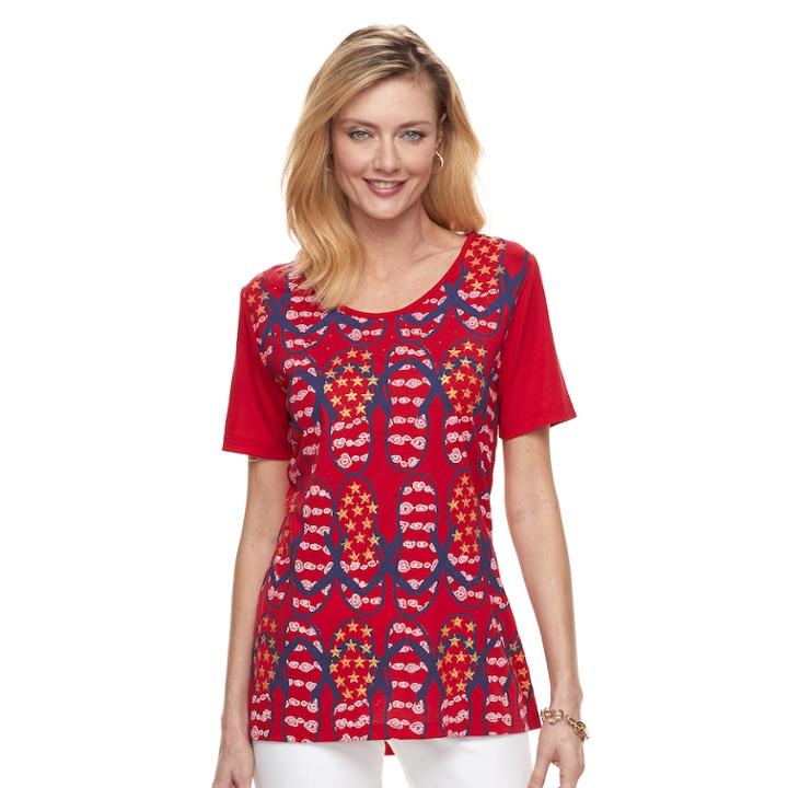 Women's Patriotic Swing Tee, Size: Small, Brt Red