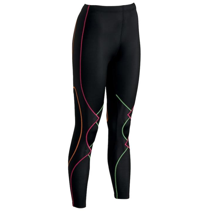 Women's Cw-x Expert Coolmax Compression Running Tights, Size: Medium, Black Rainbow