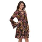 Women's Nina Leonard Pleated Keyhole Dress, Size: Medium, Oxford