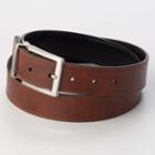 Men's Croft & Barrow&reg; Soft Touch Stitched Reversible Belt, Size: 34, Brown