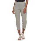 Women's Apt. 9&reg; Brynn Pull-on Capris, Size: 6, Beig/green (beig/khaki)