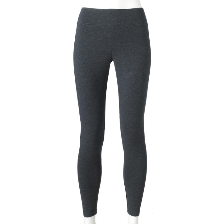 Jockey Sport Ankle Leggings, Women's, Size: Large, Grey