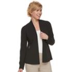 Women's Dana Buchman Zipper-accent Ponte Jacket, Size: Xs, Black