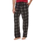 Men's Croft & Barrow&reg; Patterned Microfleece Lounge Pants, Size: Large, Grey (charcoal)