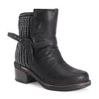 Muk Luks Stevie Women's Ankle Boots, Size: 6, Black