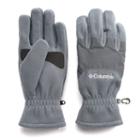 Men's Columbia Thermal Coil Fleece Gloves, Size: Medium, Light Grey