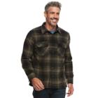 Men's Croft & Barrow&reg; Arctic Fleece Shirt Jacket, Size: Small, Green