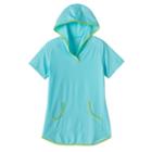 Girls 4-6x Free Country Short-sleeved Swim Cover-up, Girl's, Size: 5, Light Blue