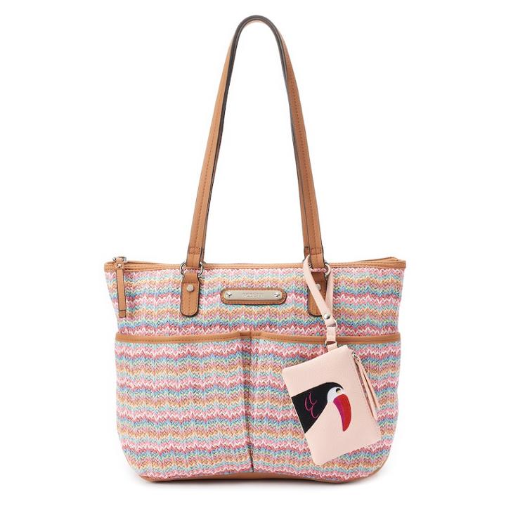 Rosetti Mina Striped Tote & Coin Purse, Women's, Light Pink