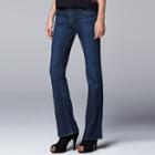Petite Simply Vera Vera Wang Modern Fit Bootcut Jeans, Women's, Size: 4p-short, Blue (navy)
