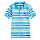 Boys 4-20 Chaps Cabe Striped Polo, Size: 14-16, Blue (navy)