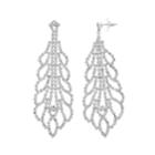 Crystal Avenue Scalloped Drop Earrings, Women's, Grey