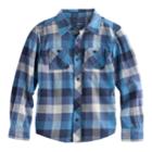 Boys 4-7x Sonoma Goods For Life&trade; Plaid Button Down Pocket Shirt, Size: 7x, Blue