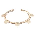 Lc Lauren Conrad Openwork Disc Chain Cuff Bracelet, Women's, Gold