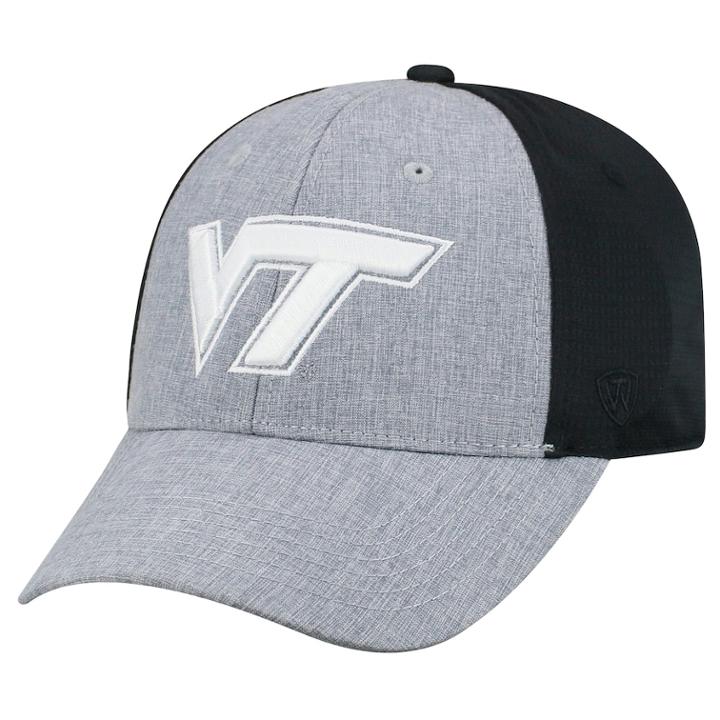 Adult Top Of The World Virginia Tech Hokies Fabooia Memory-fit Cap, Men's, Med Grey