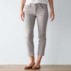 Women's Sonoma Goods For Life&trade; Twill Skinny Capris, Size: 14, Grey