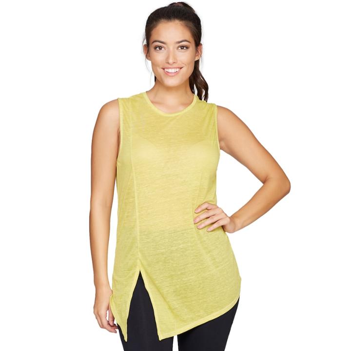 Women's Colosseum Boulevard Tank, Size: Large, Drk Yellow