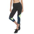 Women's Fila Sport&reg; Mesh-pieced High-waisted Capri Leggings, Size: Xs, Black