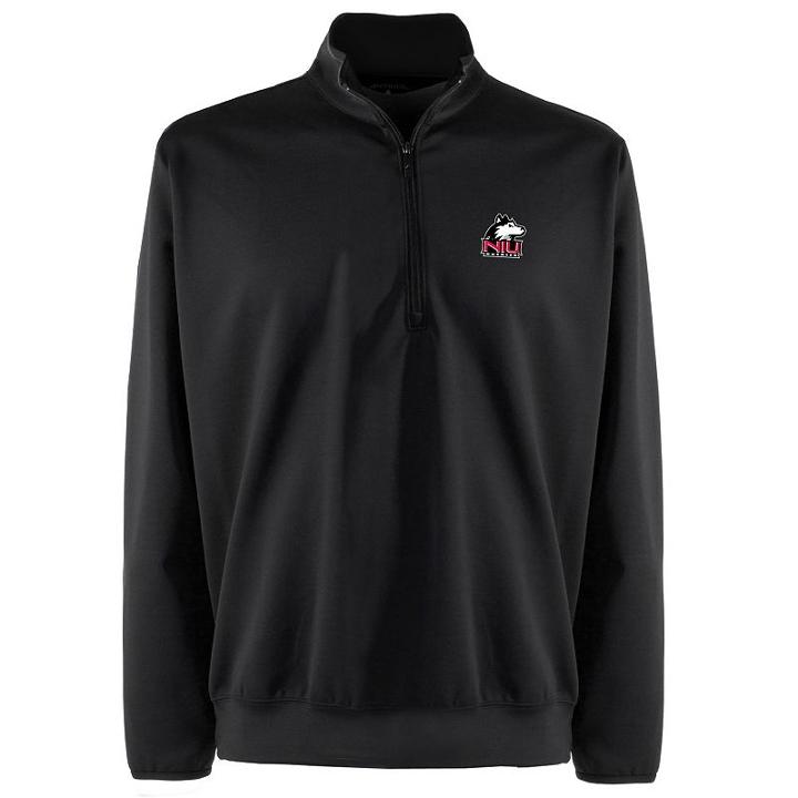 Men's Northern Illinois Huskies 1/4-zip Leader Pullover, Size: Medium, Black