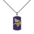 Men's Stainless Steel Minnesota Vikings Dog Tag Necklace, Size: 22, Silver