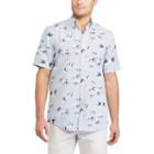Big & Tall Chaps Classic-fit Floral Tropical Linen-blend Button-down Shirt, Men's, Size: Xxl Tall, Blue