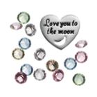 Blue La Rue Crystal Silver-plated Heart & Love Charm Set - Made With Swarovski Crystals, Women's, Multicolor