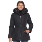 Juniors' Pink Envelope Faux-fur Hood Puffer Jacket, Teens, Size: Xl, Black