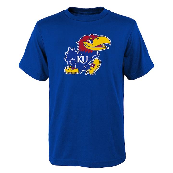 Boys 4-18 Kansas Jayhawks Primary Logo Tee, Size: 6-7, Blue