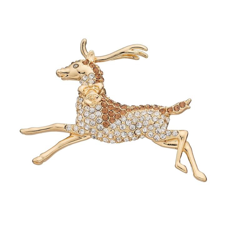 Dana Buchman Reindeer Pin, Women's, Gold