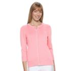 Women's Croft & Barrow&reg; Button Down Cardigan, Size: Medium, Brt Pink