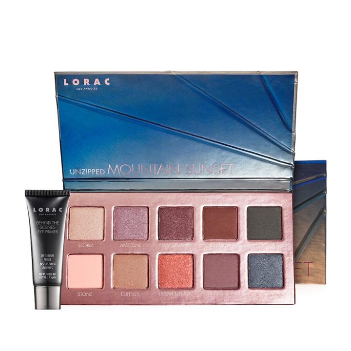 Lorac Unzipped Mountain Sunset Eyeshadow Palette With Mini Eye Primer, Multicolor