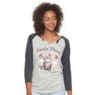 Junior's Grayson Threads 3/4 Sleeve Santa Paws Graphic Tee, Teens, Size: Xl, Grey Other