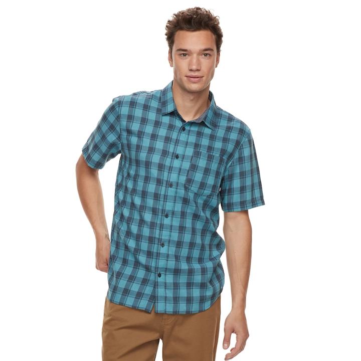 Men's Vans Worlder Button-down Shirt, Size: Large, Black