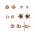 Lc Lauren Conrad Pink Flower Nickel Free Stud Earring Set, Women's, Light Pink