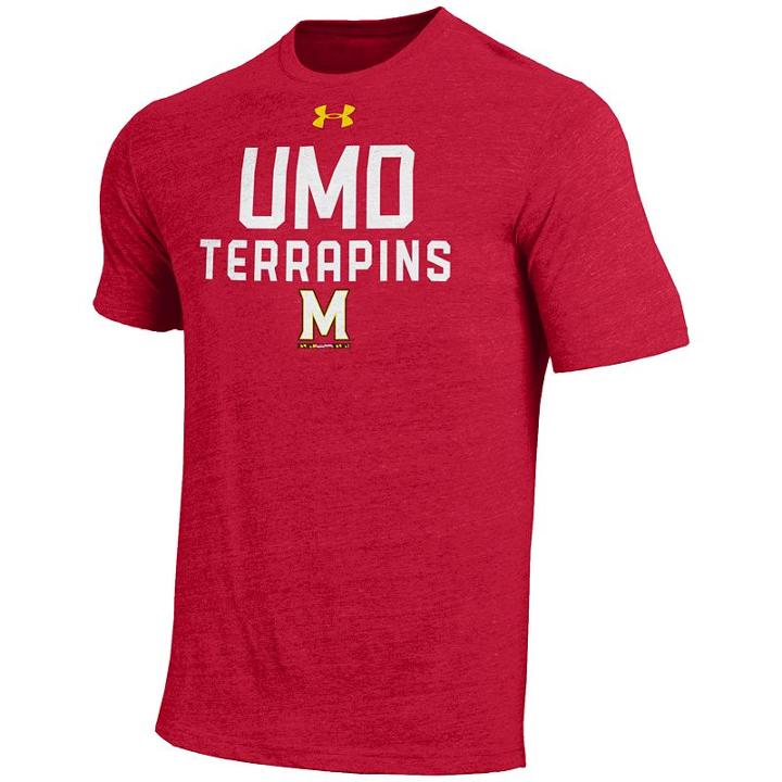 Men's Under Armour Maryland Terrapins Triblend Tee, Size: Xl, Red