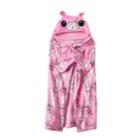 Girls 4-16 Komar Animal Hooded Fleece Wrap, Brt Pink