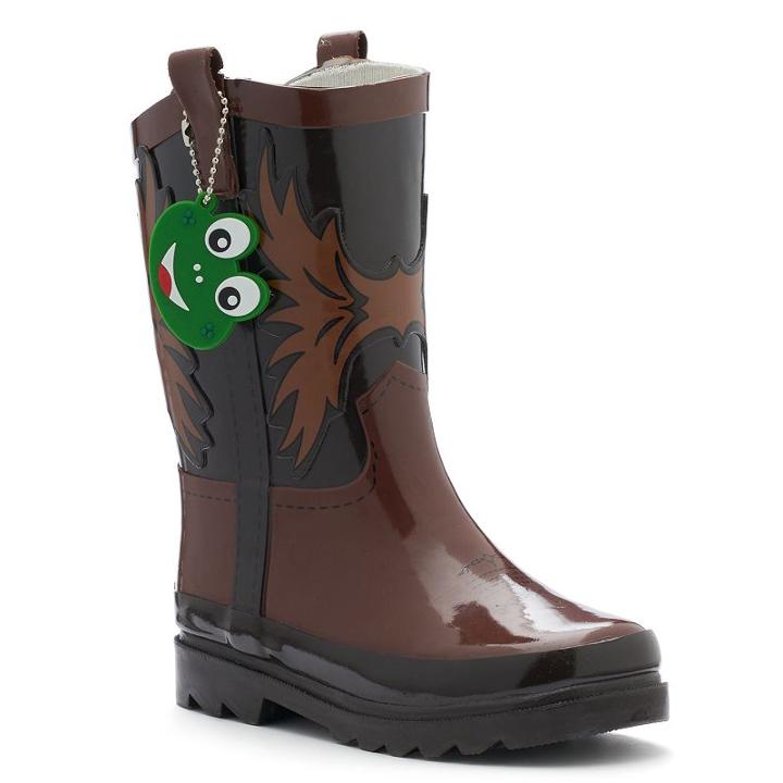 Western Chief Western Cowboy Boys' Waterproof Rain Boots, Boy's, Size: 11, Med Brown