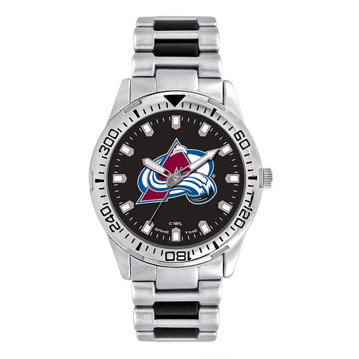 Men's Game Time Colorado Avalanche Heavy Hitter Watch, Silver