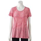 Women's Croft & Barrow&reg; Scoopneck Jacquard Top, Size: Xl, Lt Orange