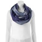 Apt. 9&reg; Two-tone Shimmer Infinity Scarf, Women's, Dark Blue