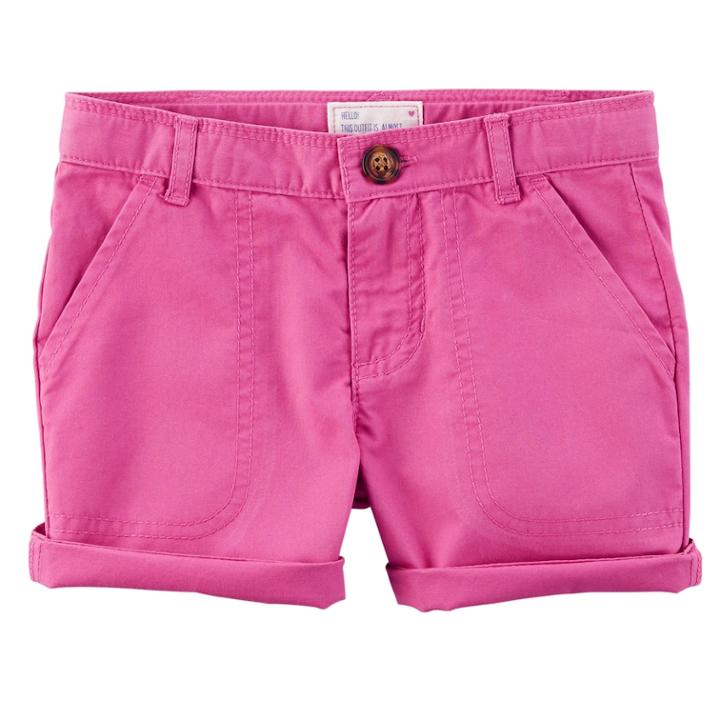 Girls 4-8 Carter's Roll Cuff Shorts, Size: 5, Purple
